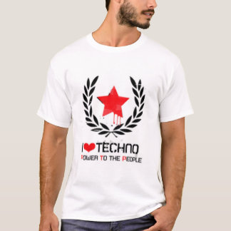 T-shirts Eu amo o techno