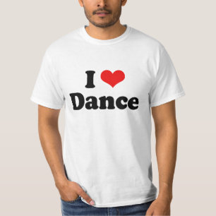 T-shirts Eu amo o Tshirt da dança
