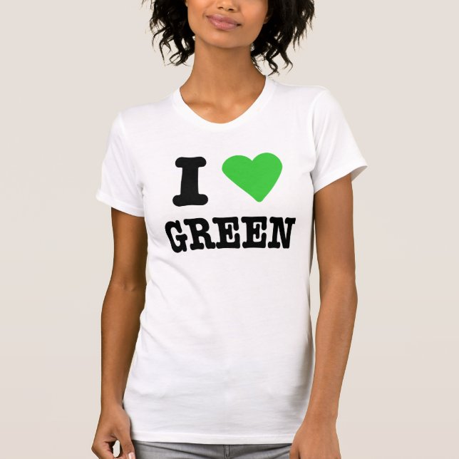 T-shirts eu amo o verde (Frente)
