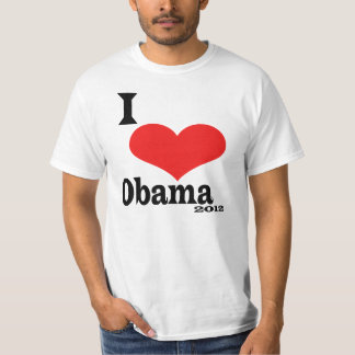 T-shirts Eu amo Obama 2012
