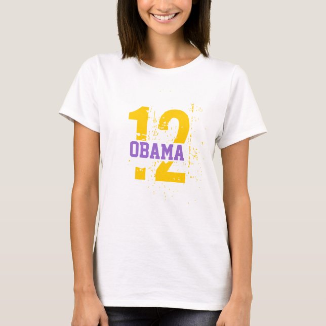 T-shirts Eu amo Obama 2012 (Frente)