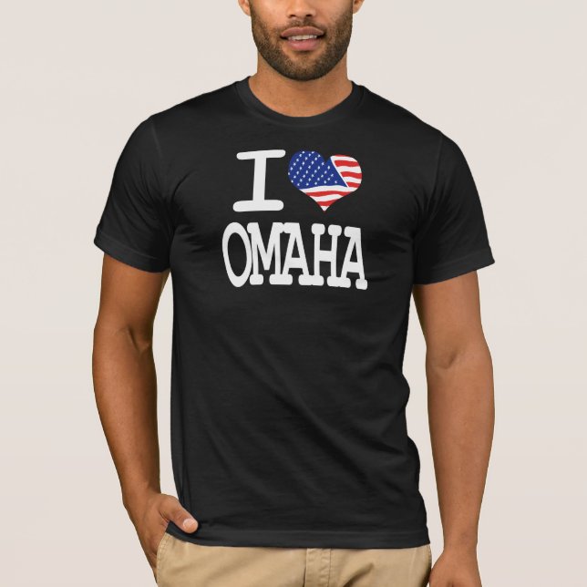 T-shirts Eu amo Omaha (Frente)