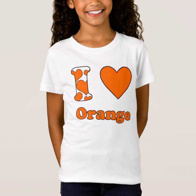T-shirts Eu amo Orange (Frente)