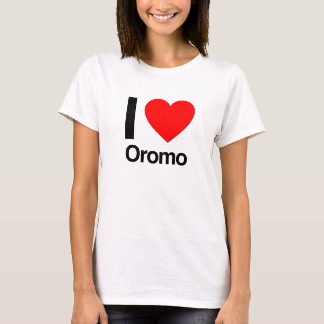 T-shirts eu amo oromo (Frente)