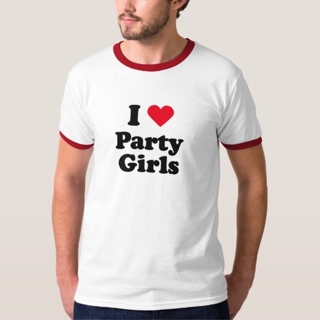 T-shirts Eu amo os partys girl (Frente)