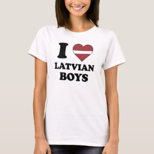 T-shirts Eu amo os rapazes letões