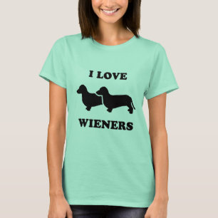 T-shirts Eu amo os wieners 2