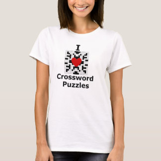 T-shirts Eu amo palavras cruzadas