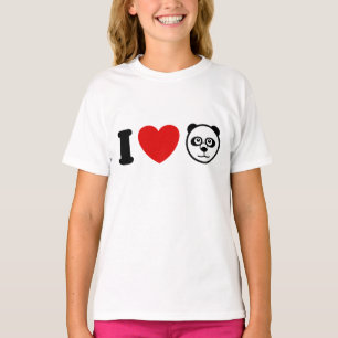 T-shirts Eu amo pandas
