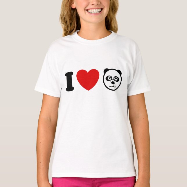 T-shirts Eu Amo Pandas (Frente)