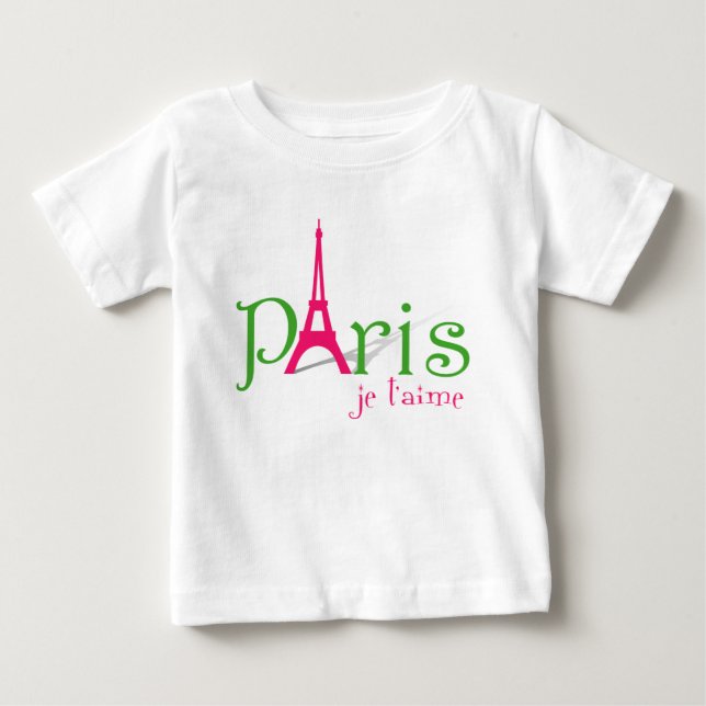 T-shirts Eu amo Paris (Frente)
