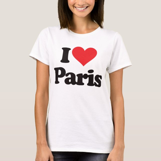 T-shirts Eu amo Paris (Frente)