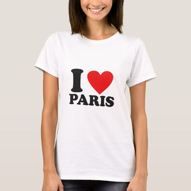 T-shirts Eu amo Paris (Frente)