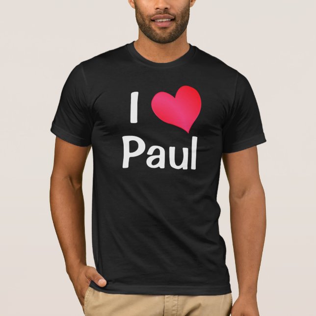 T-shirts Eu amo Paul (Frente)