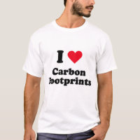 Eu amo pegadas do carbono