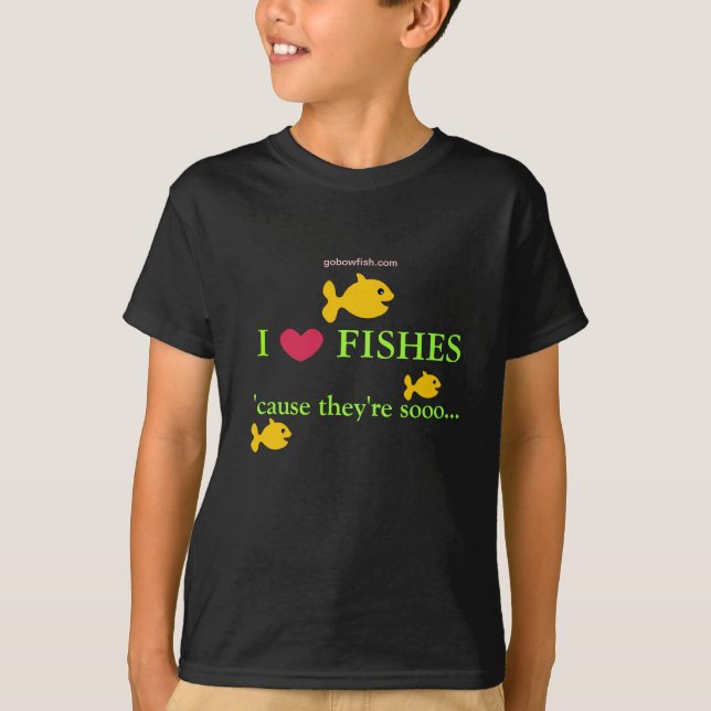 T-shirts Eu amo peixes… (Frente)