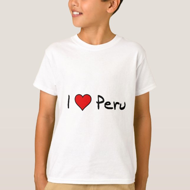 T-shirts Eu amo Peru (Frente)