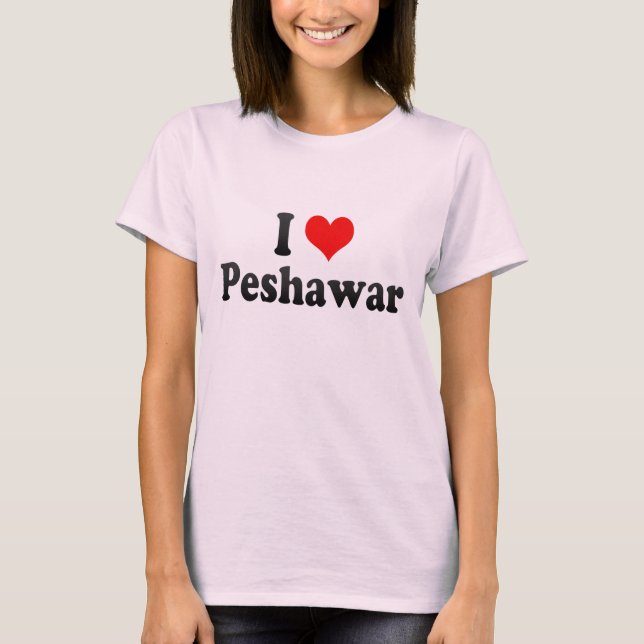 T-shirts Eu amo Peshawar, Paquistão (Frente)