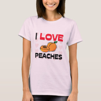 T-shirts Eu amo pêssegos