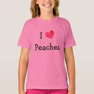 T-shirts Eu amo pêssegos
