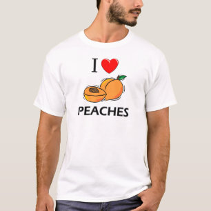 T-shirts Eu amo pêssegos