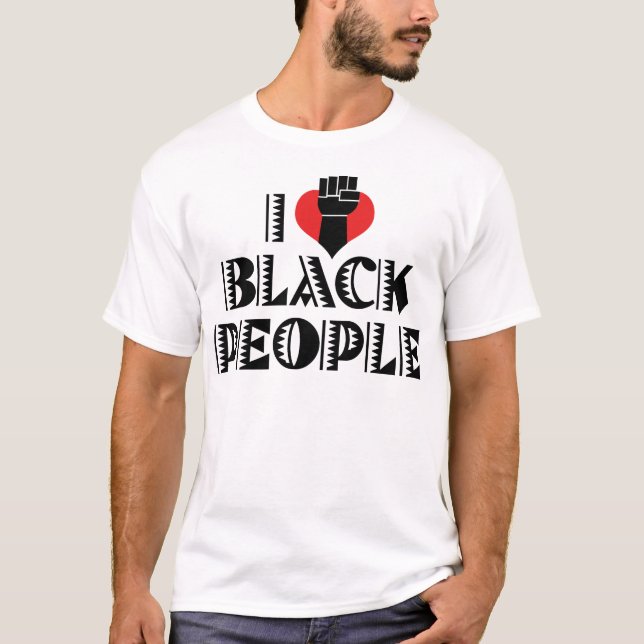 T-shirts Eu Amo Pessoas Negras (Frente)