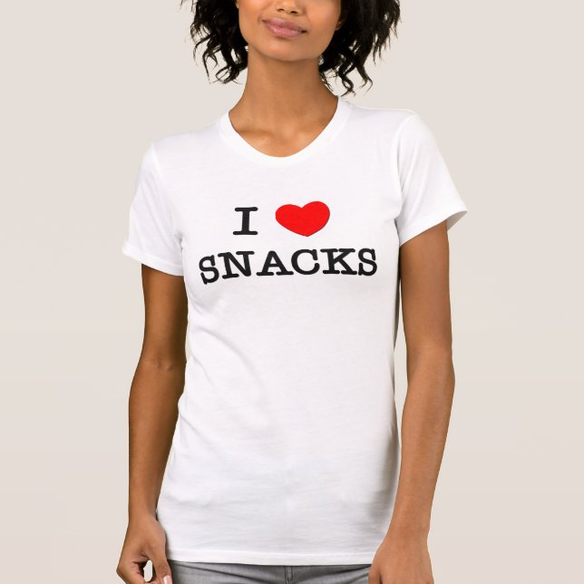 T-shirts Eu amo PETISCOS (a comida) (Frente)