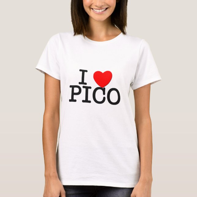 T-shirts Eu amo Pico Massachusetts (Frente)