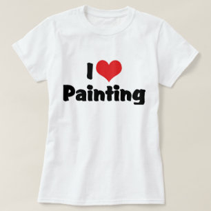 T-shirts Eu Amo Pintura do Coração - Artista Amante da Arte