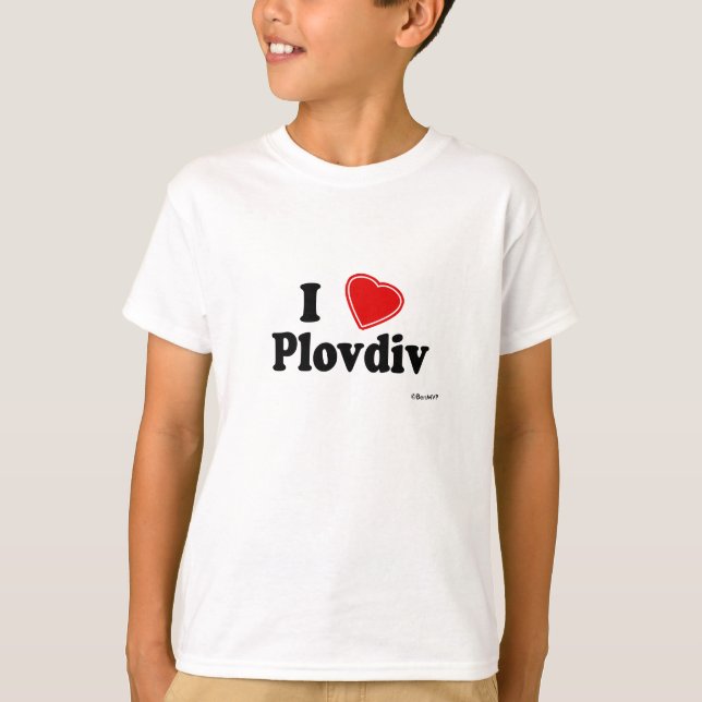 T-shirts Eu amo Plovdiv (Frente)