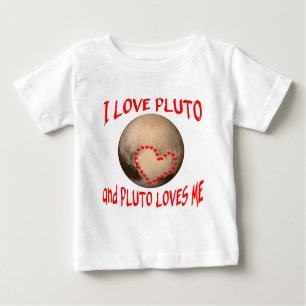 T-shirts Eu amo Pluto e Pluto ama-me