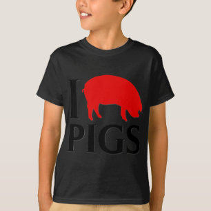 T-shirts Eu amo porcos