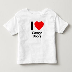 T-shirts eu amo portas da garagem