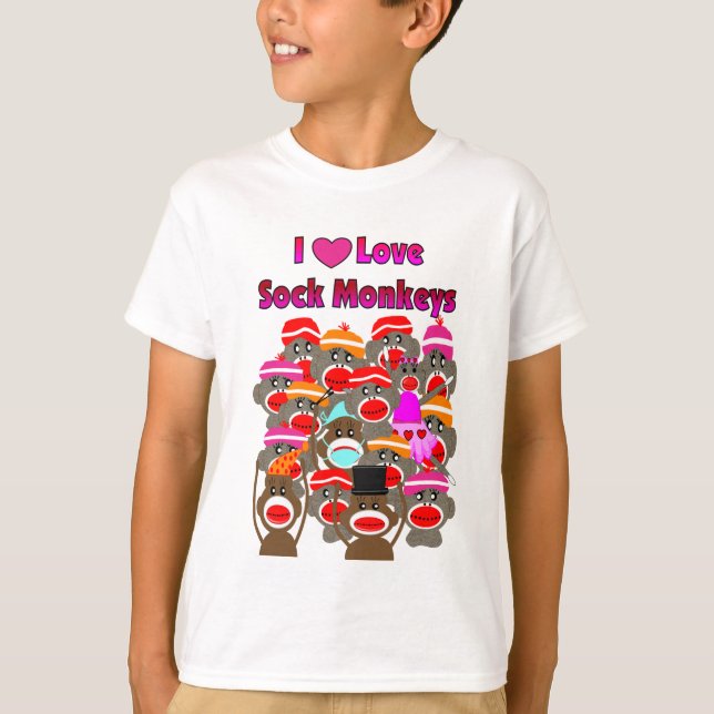 T-shirts "EU AMO presentes dos MACACOS da PEÚGA   " (Frente)