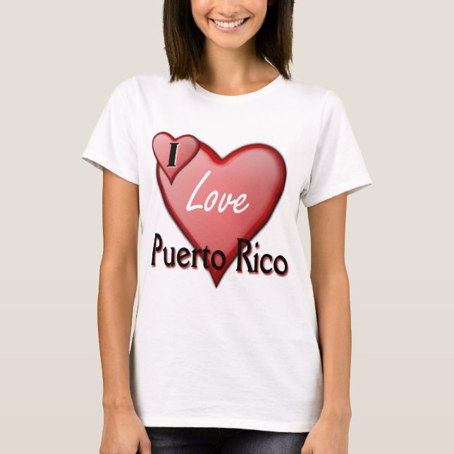 T-shirts Eu amo Puerto Rico (Frente)