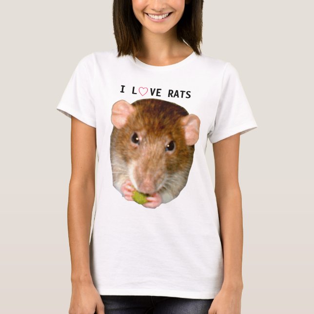 T-shirts Eu Amo Ratos T Shirt (Frente)