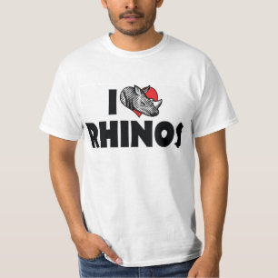T-shirts Eu Amo Rinocerontes Coração - Amante de Rinoceront