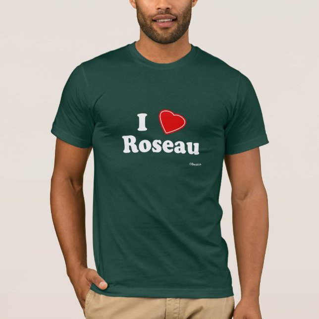 T-shirts Eu amo Roseau (Frente)