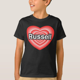 T-shirts Eu amo Russell. Eu te amo Russell. Coração