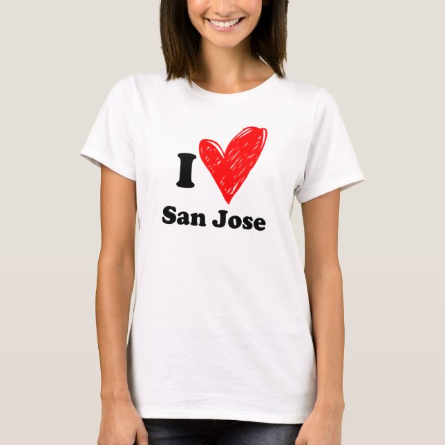 T-shirts Eu amo San Jose (Frente)
