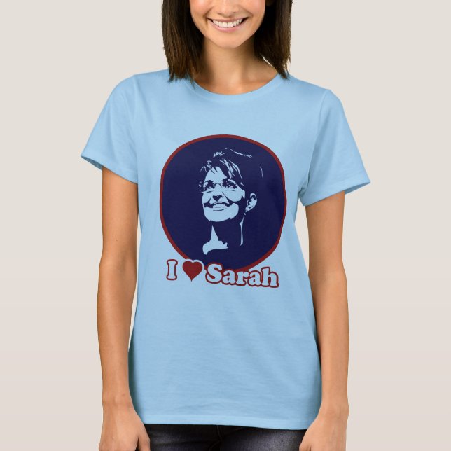 T-shirts Eu amo Sarah (Frente)