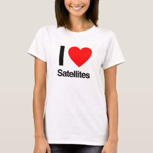 T-shirts eu amo satélites