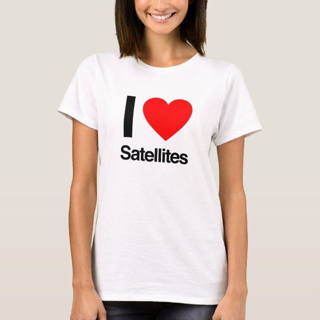 T-shirts eu amo satélites (Frente)