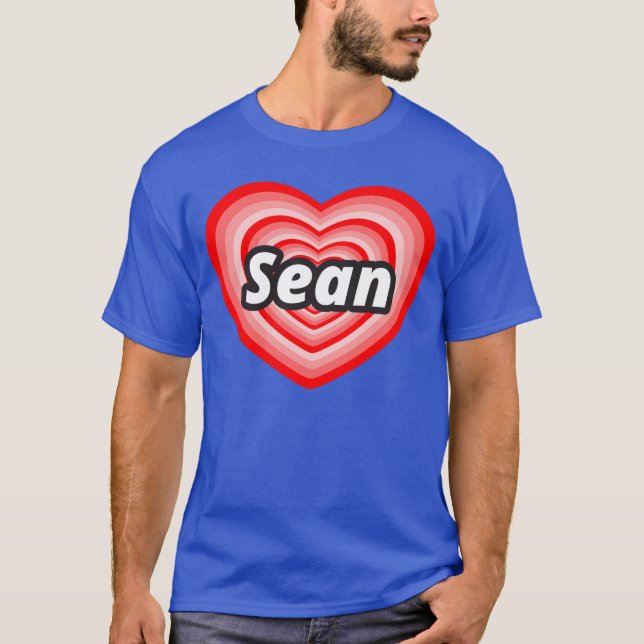 T-shirts Eu amo Sean (Frente)