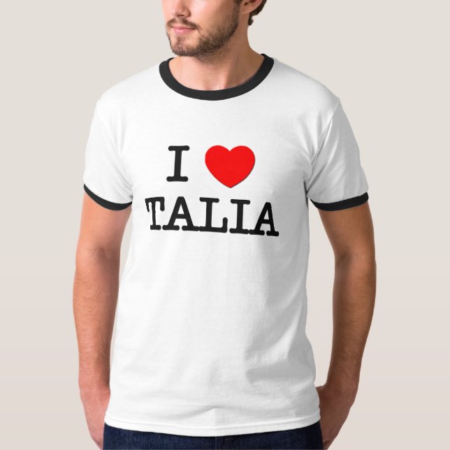T-shirts Eu amo Talia (Frente)