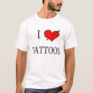 T-shirts Eu amo tatuagens