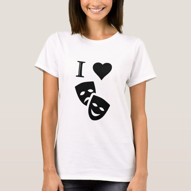 T-shirts Eu Amo Teatro (Frente)