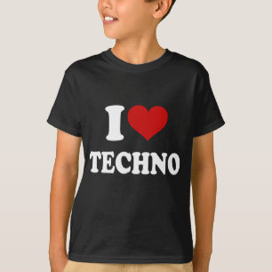 T-shirts Eu amo Techno
