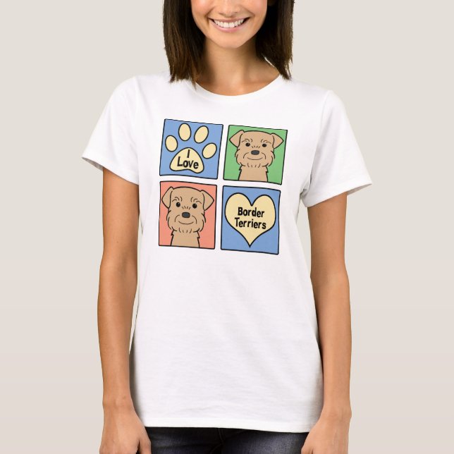 T-shirts Eu amo terrier de beira (Frente)