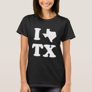T-shirts Eu amo Texas engraçado